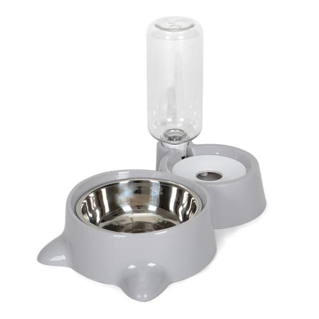 Pet Cat Dog Water Food Feeder Automatic Dispenser 1.8L Bubble Water Container Stainless Steel Bowl For Drinking Eating 2020 Sale - Chihuahua We Love
