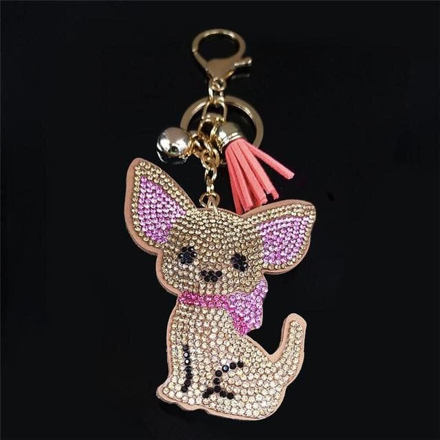 Fashion Chihuahua Crystal Keychain - Chihuahua We Love