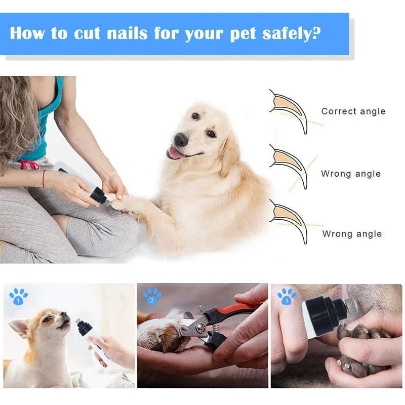 Dog Nail clipper for dogs nail clippers pet grinder short unhas gato for cats Nail Clipper USB Animal Grooming Trimmer Low Noise - Chihuahua We Love
