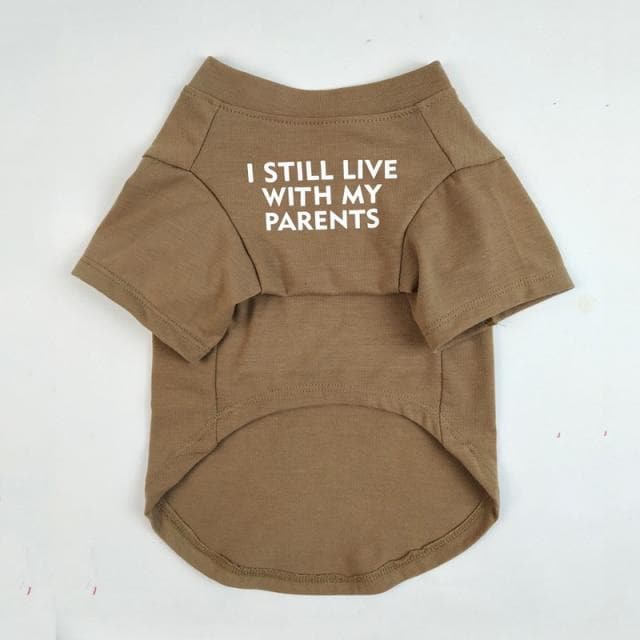 "I still live with my parents" T-shirt - Chihuahua We Love
