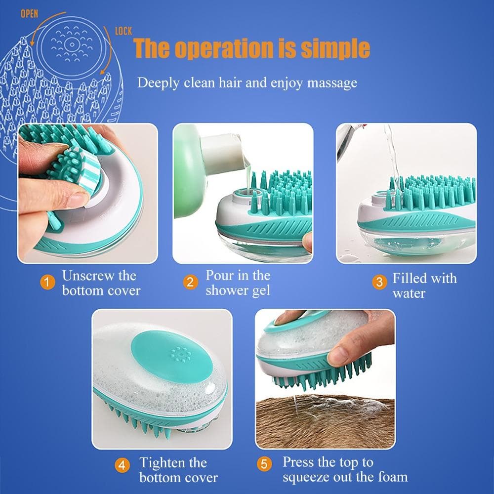 Pet Dog Bath Brush Comb Silicone SPA Shampoo Massage Brush Shower Hair Removal Comb For Dogs Cats Cleaning Grooming Tool - Chihuahua We Love