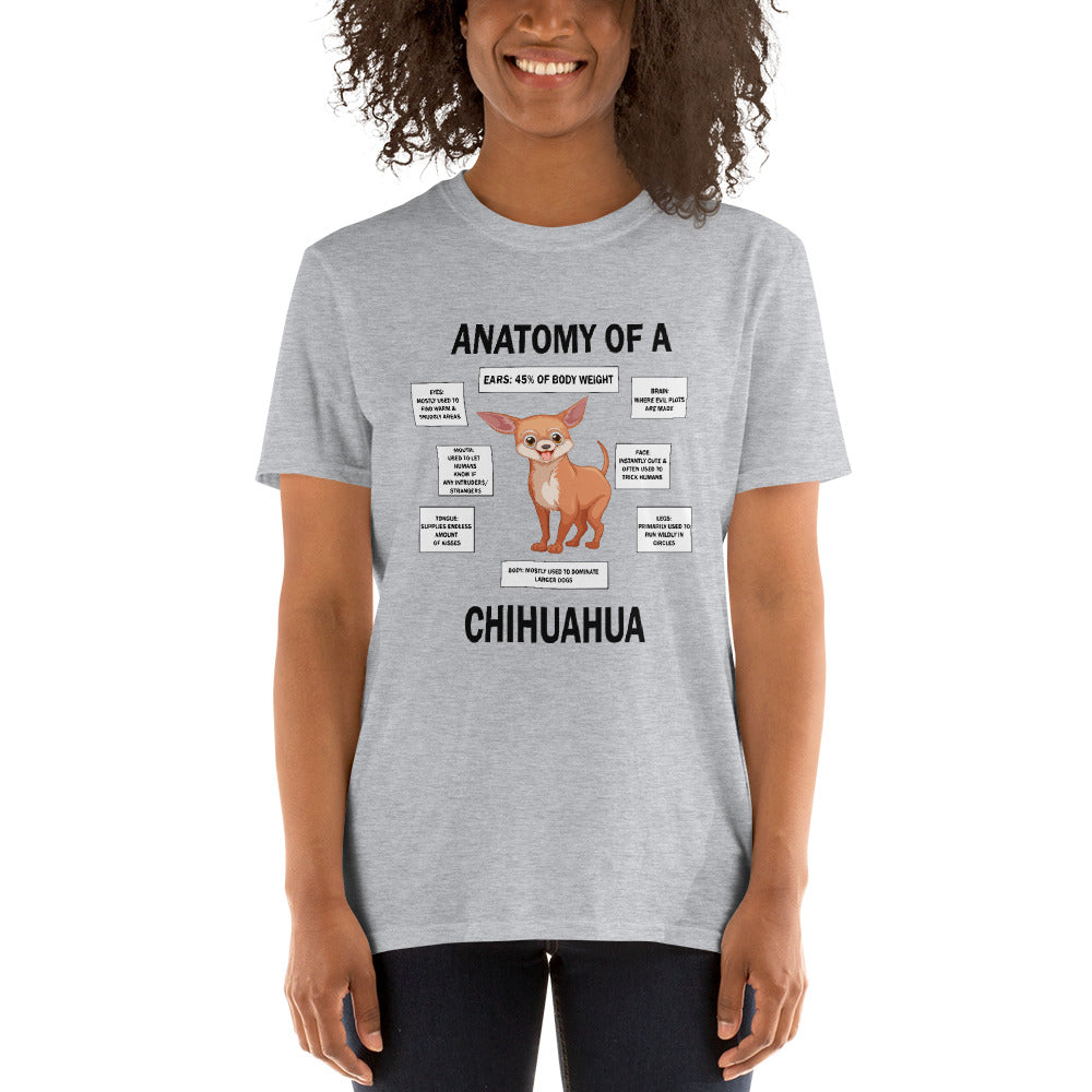 Descriptive Funny Chihuahua Anatomy Classic T-shirt - Chihuahua We Love