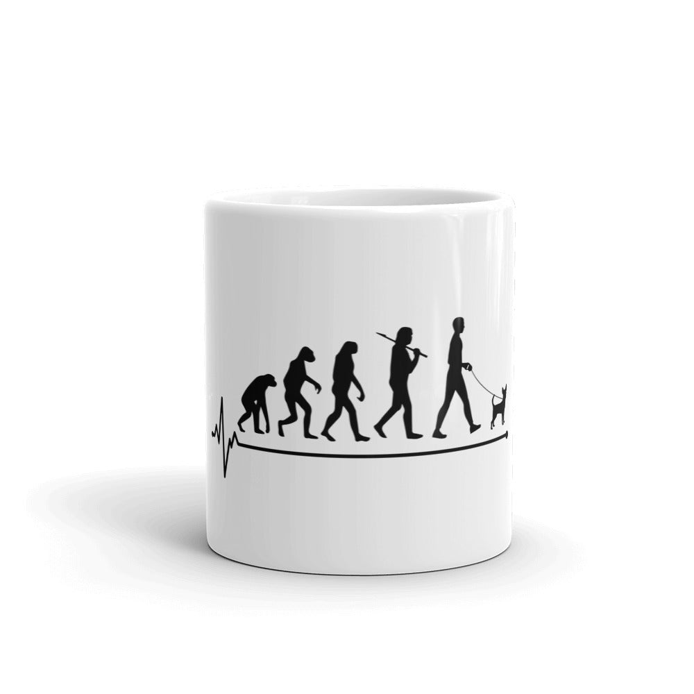 Funny Human Evolution Coffee Mug - Chihuahua We Love