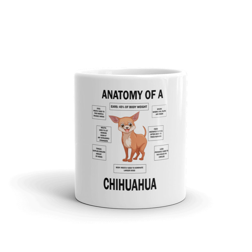 Descriptive Funny Chihuahua Anatomy Coffee Mug