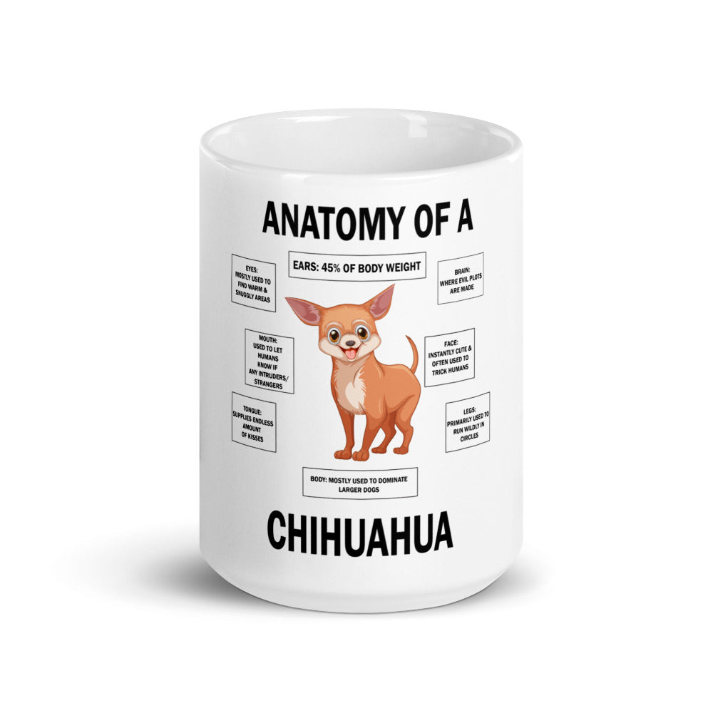 Descriptive Funny Chihuahua Anatomy Coffee Mug